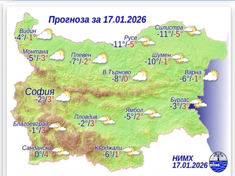 Прогноза за 17 януари