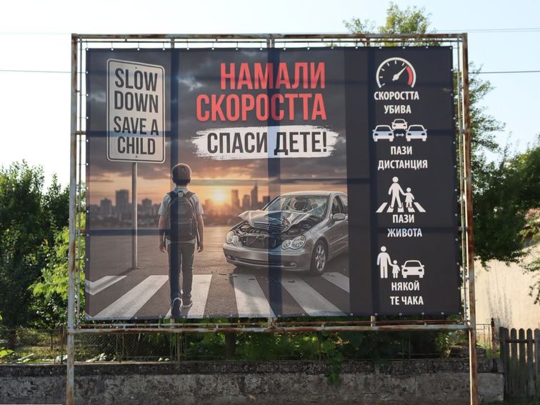 Нова кампания в Кардам призовава шофьорите: „Намали скоростта - спаси дете!“
